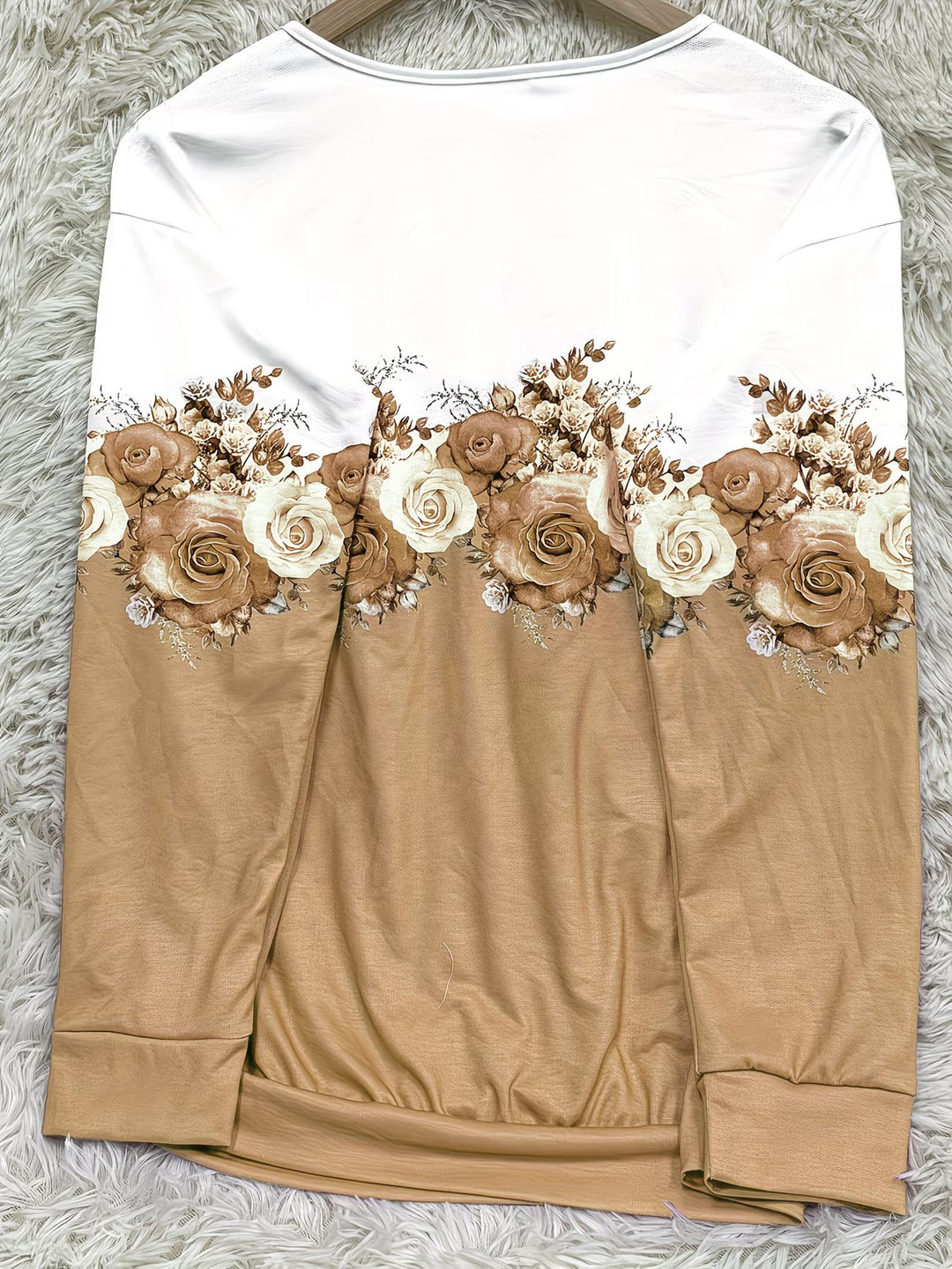Shlomina - Camisola Com Meio Fecho e Estampado De Rosas