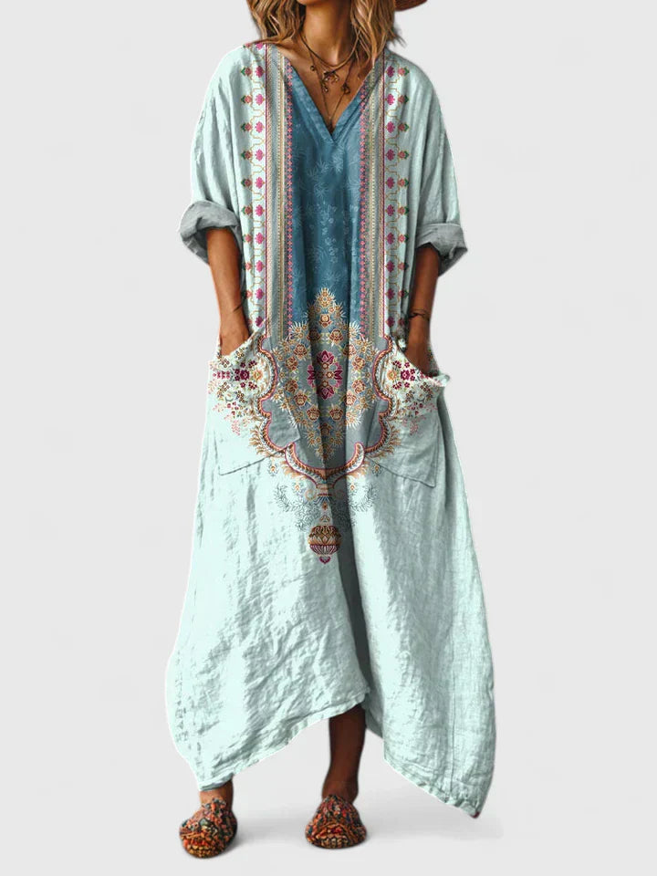 Chathumi - Vestido Elegante Com Estampado