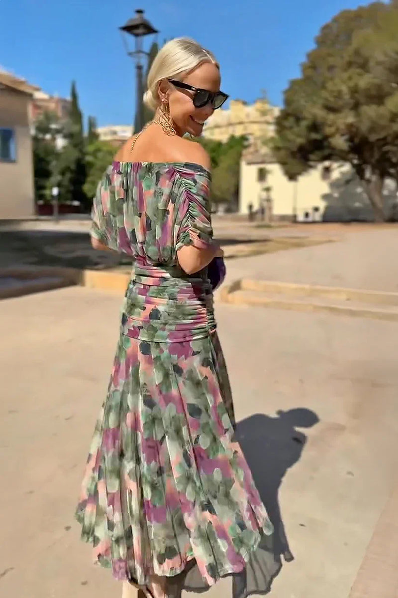 Nefeli - Vestido Maxi Elegante Com Decote Em V Para Festas