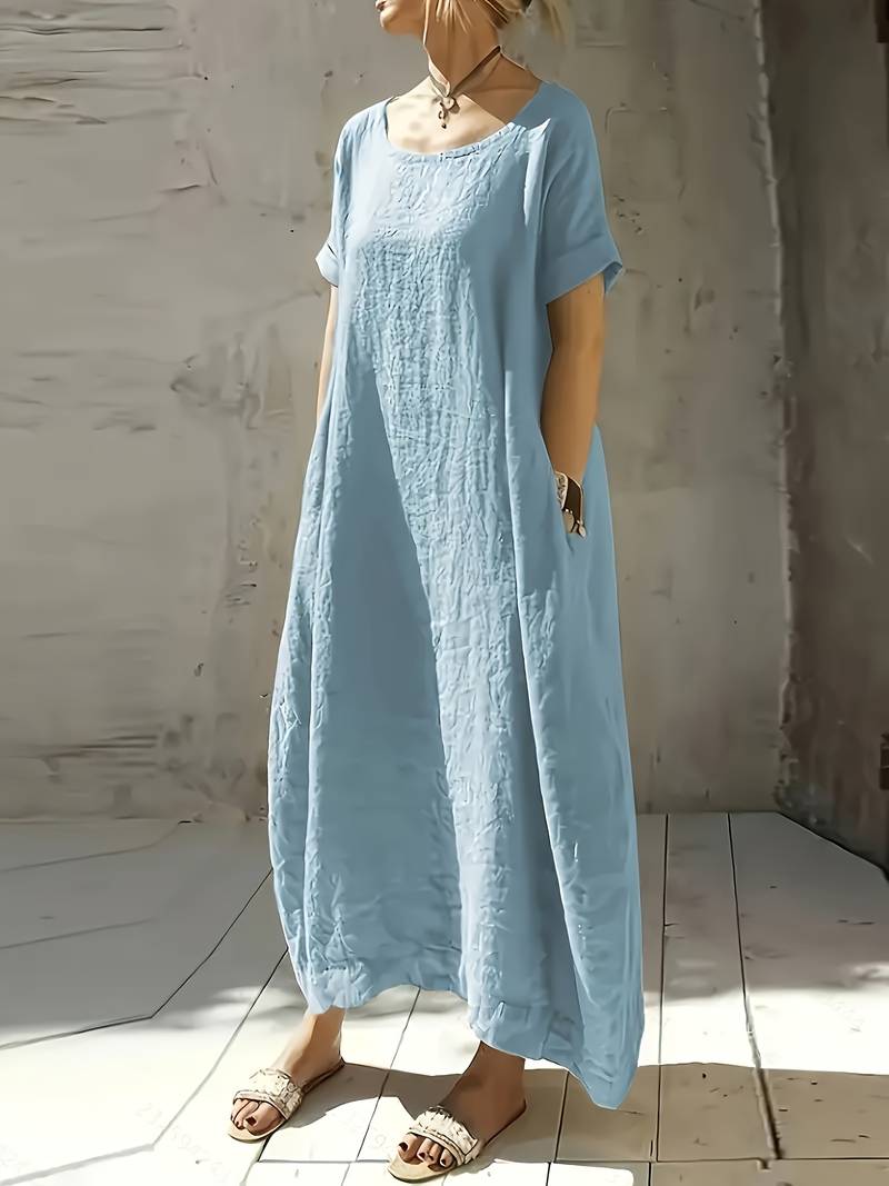 Anuradhi - Vestido Longo Casual Com Mangas Largas