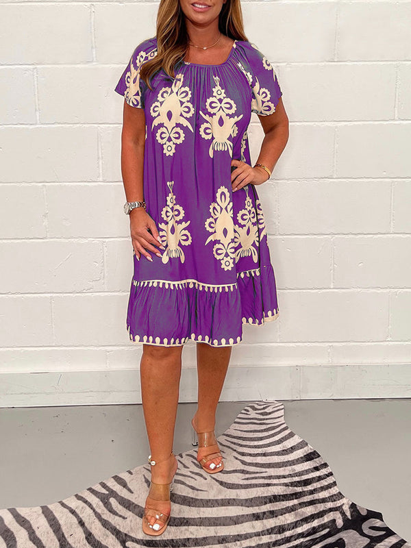 Ranee - Vestido Geométrico Com Decote Quadrado