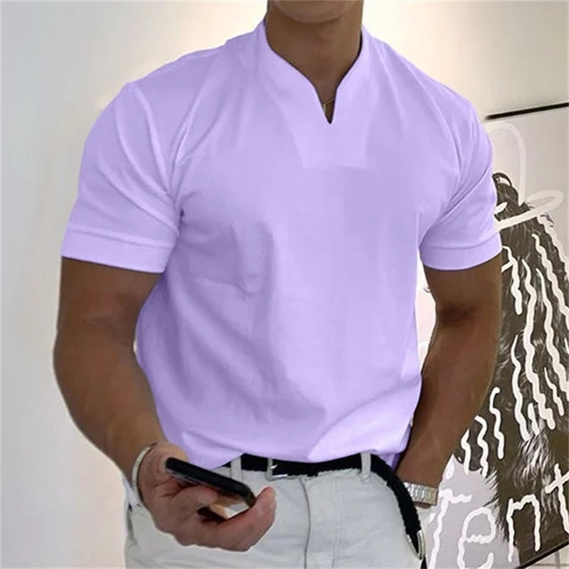 Neven - T-Camisa De Manga Curta Com Decote Em V