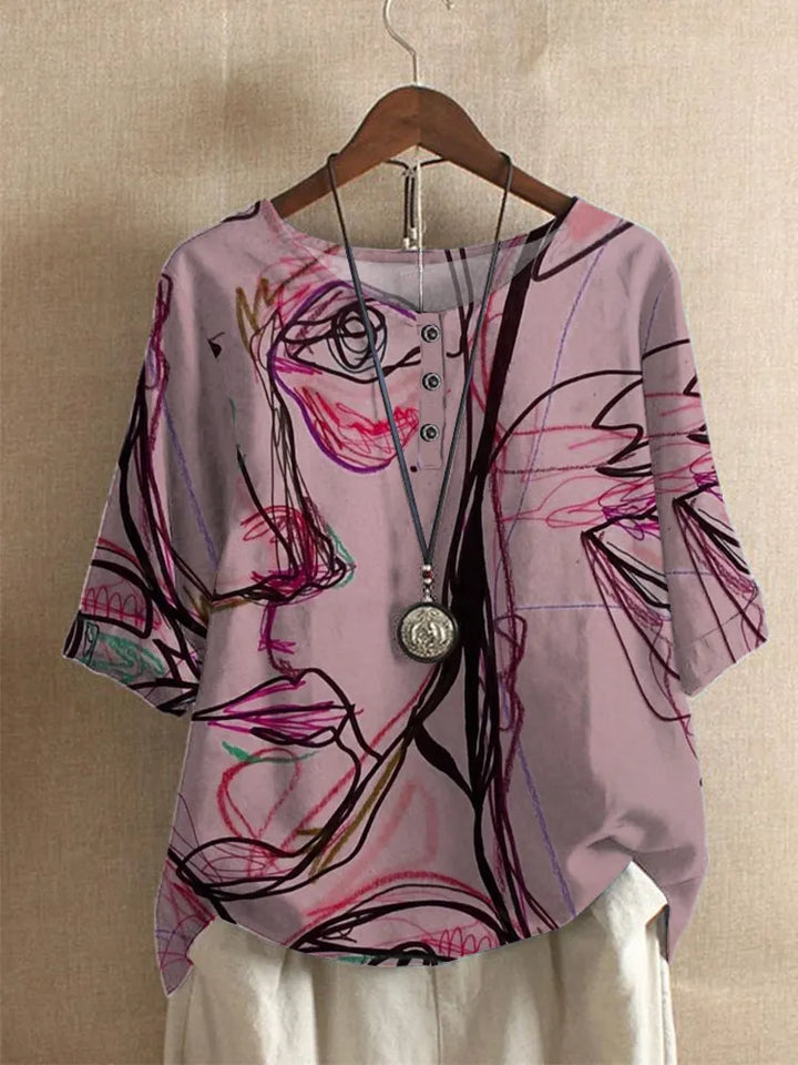 Silina - Blusa Com Estampado Abstrato