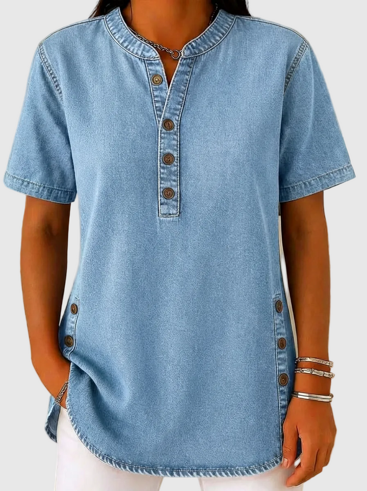 Julina - Blusa De Ganga De Corte Largo