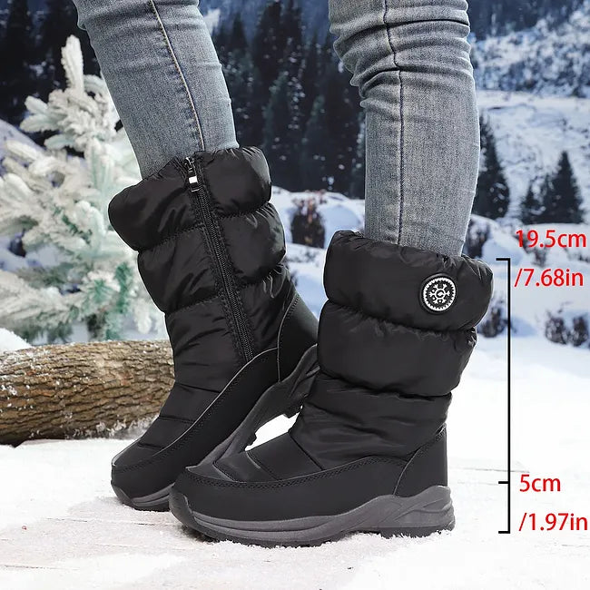 Muthoni - Botas De Inverno Para a Neve De Alta Qualidade até Meio Da Panturrilha