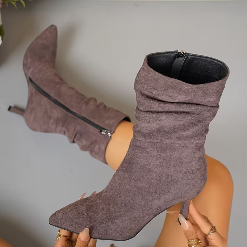 Tittana - Botas De Salto Médio Com Biqueira Pontiaguda