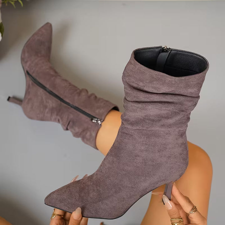 Tittana - Botas De Salto Médio Com Biqueira Pontiaguda