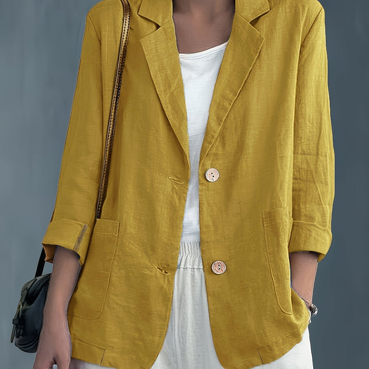 Jayde - Blazer Elegante Em Algodão