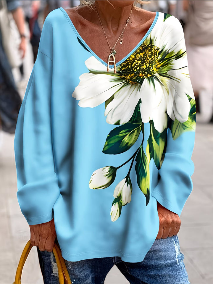 Daphna - Camiseta Com Estampado Floral Oversized
