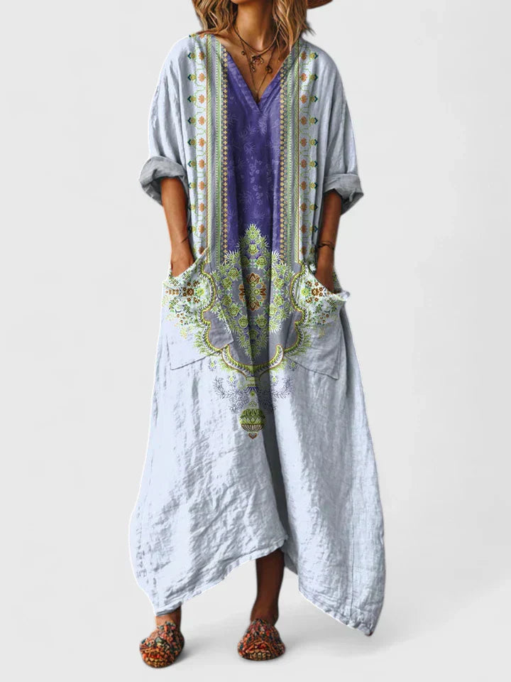 Chathumi - Vestido Elegante Com Estampado