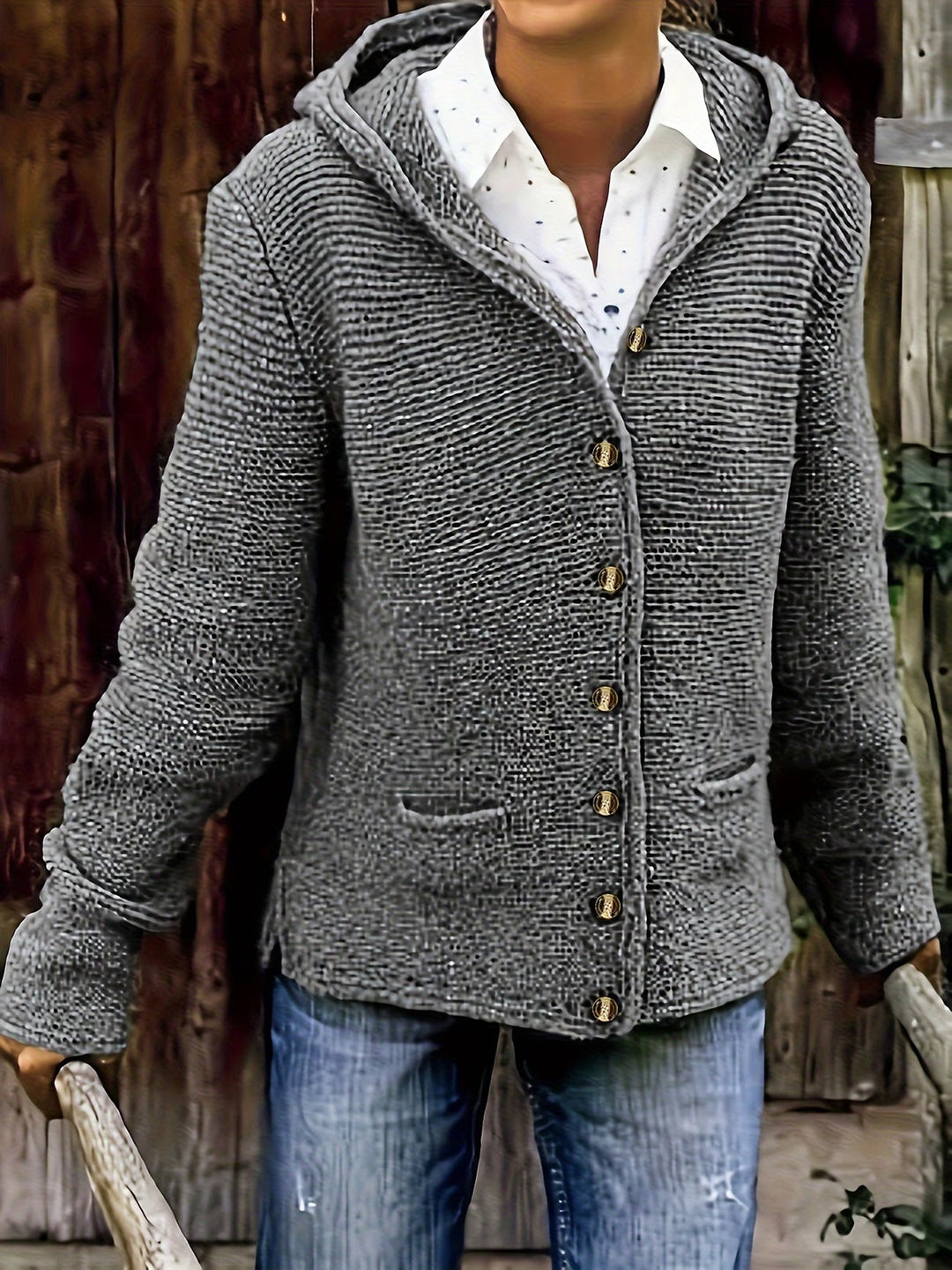 Jadia - Cardigan De Malha Com Mangas Compridas