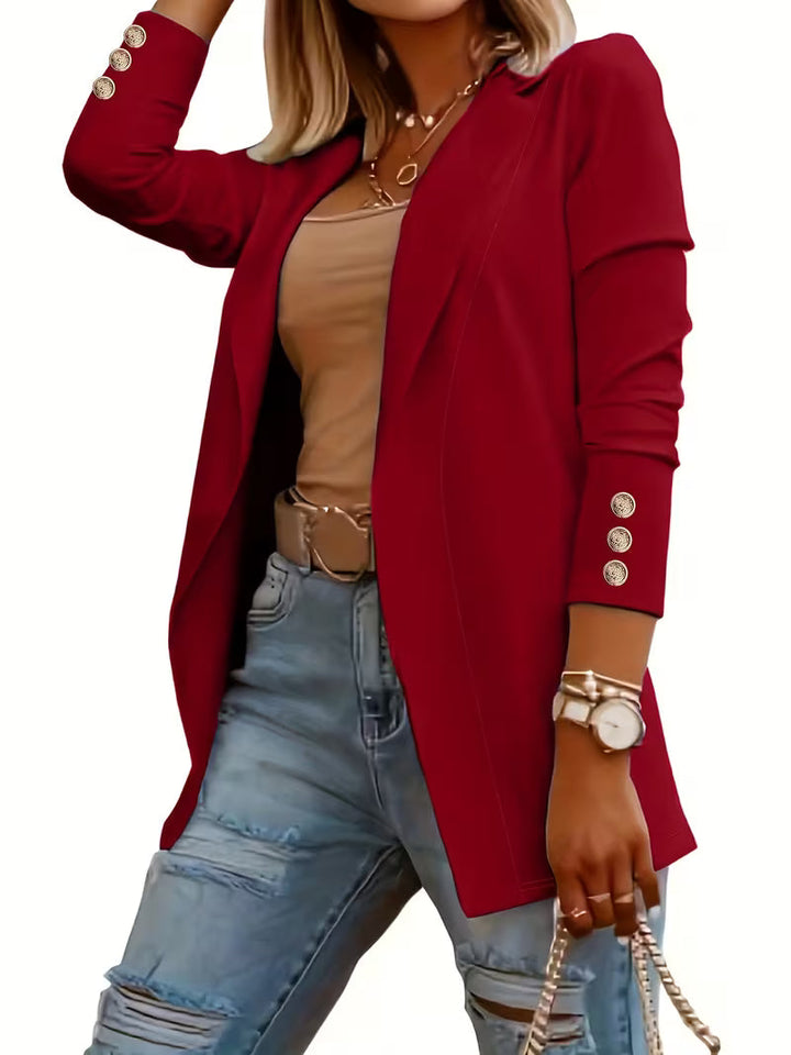 Nikia - Blazer De Manga Comprida Com Botões Decorativos