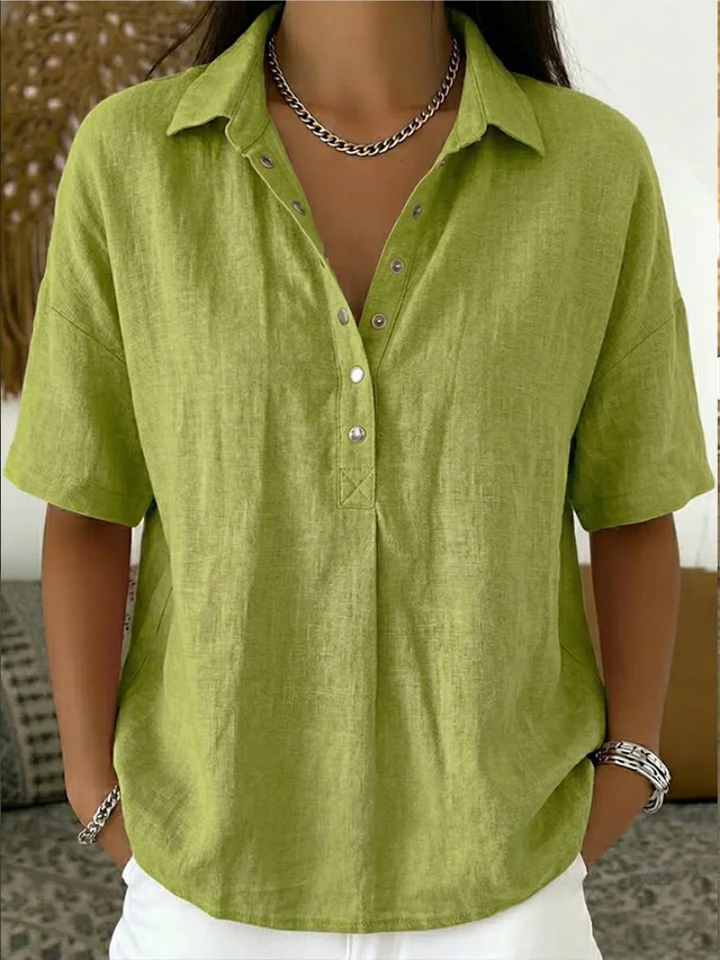 Pabasara - Blusa Com Gola e Botão