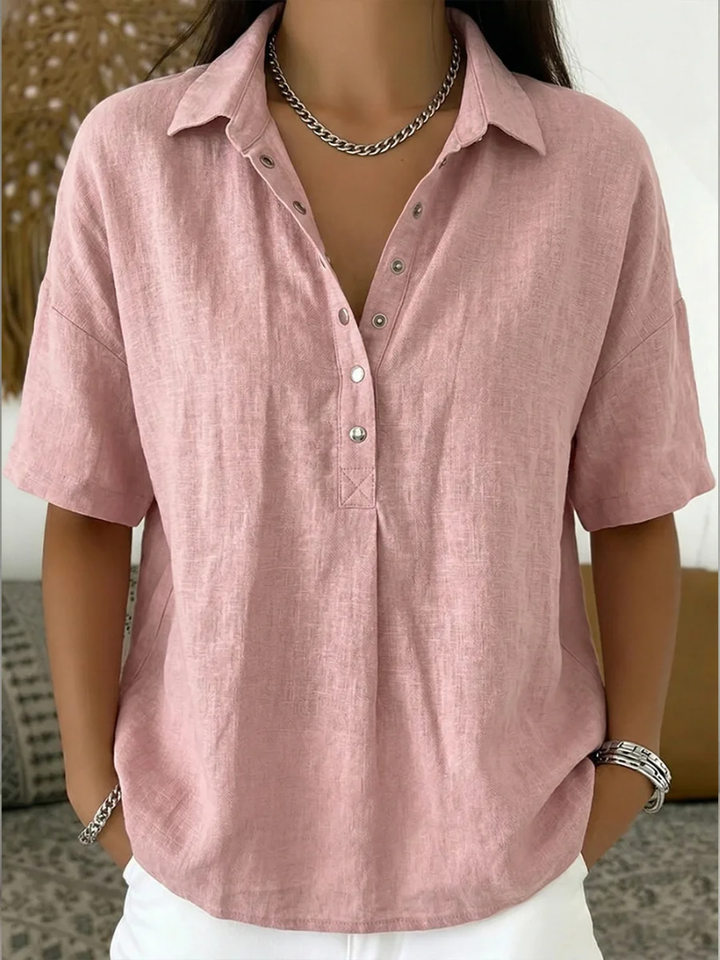 Pabasara - Blusa Com Gola e Botão