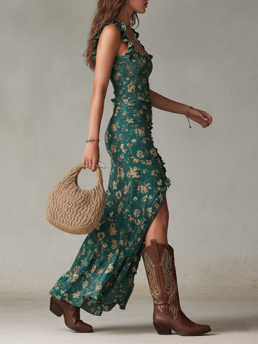 Nadjia - Vestido Maxi Boho Respirável