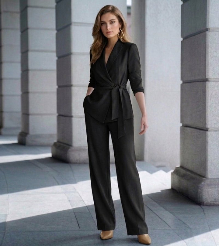 Asya - Elegante Fato Casual De Duas Peças