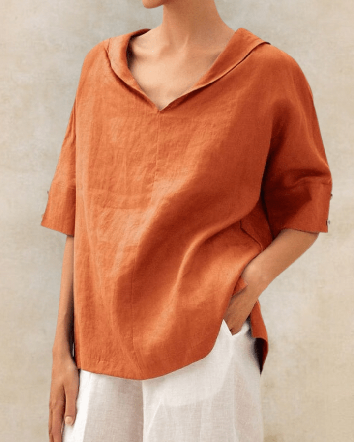 Marsica - Blusa De Linho Arejada Com Corte Largo