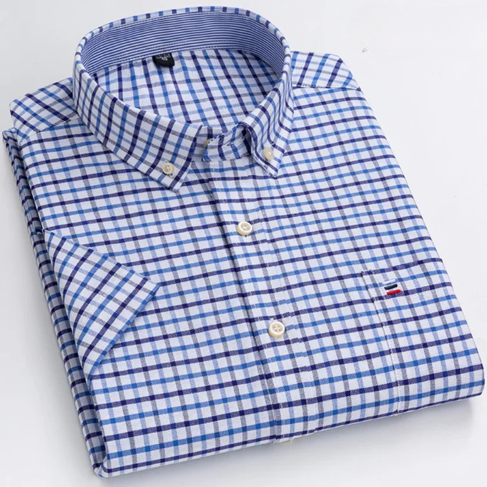 Petersen - Camisa Clássica de Algodão Com Padrão