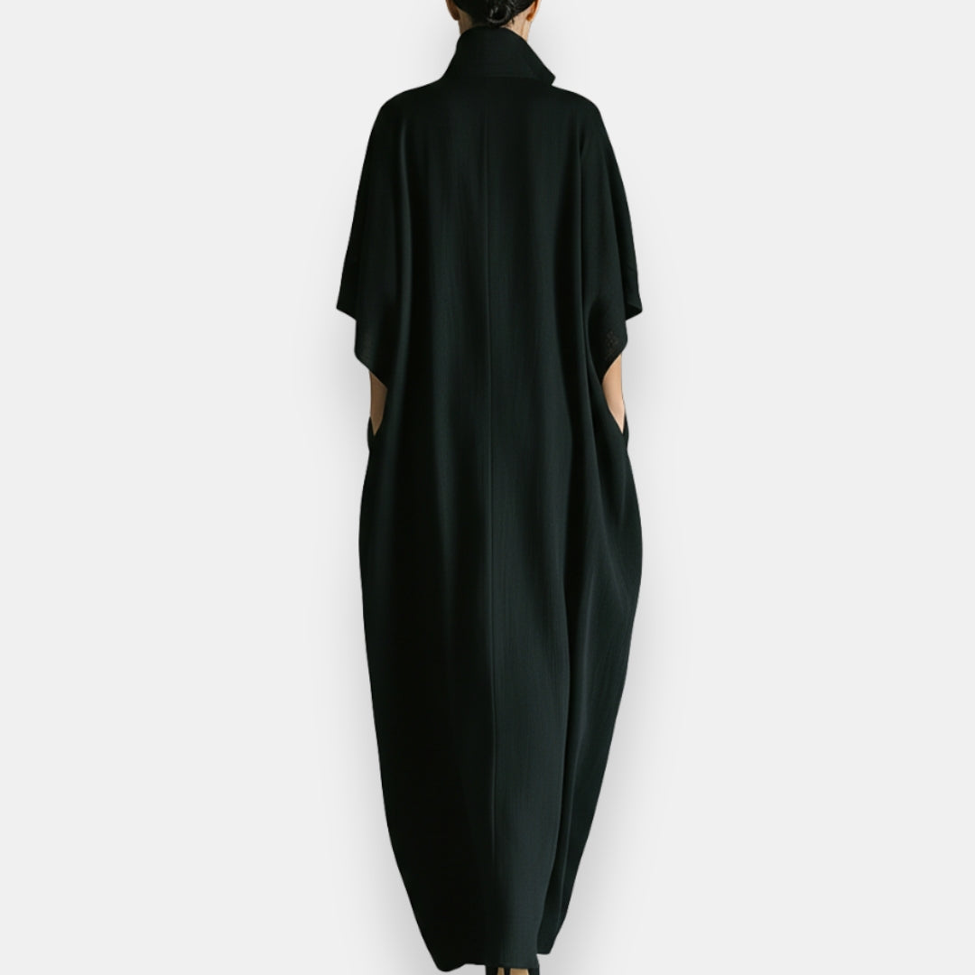 Maricel - Vestido Com Gola Alta E Bolsos Laterais