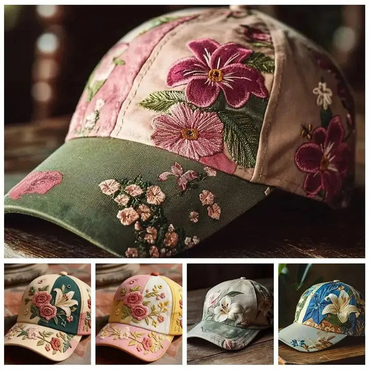 Virinia - Boné Com Bordado Floral