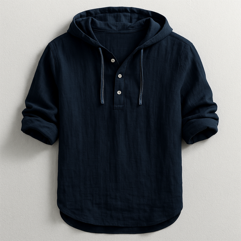 Bradley - Camisa Elegante de Manga Comprida com Capuz
