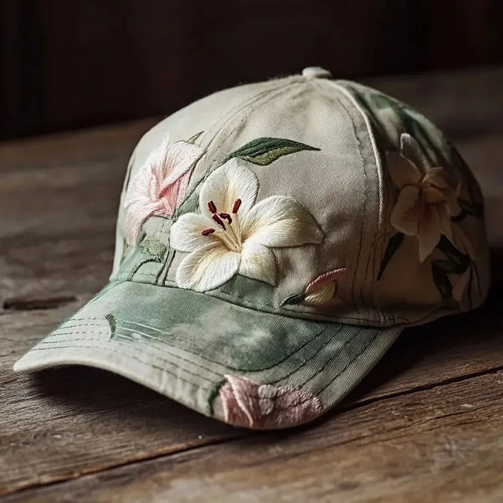Virinia - Boné Com Bordado Floral