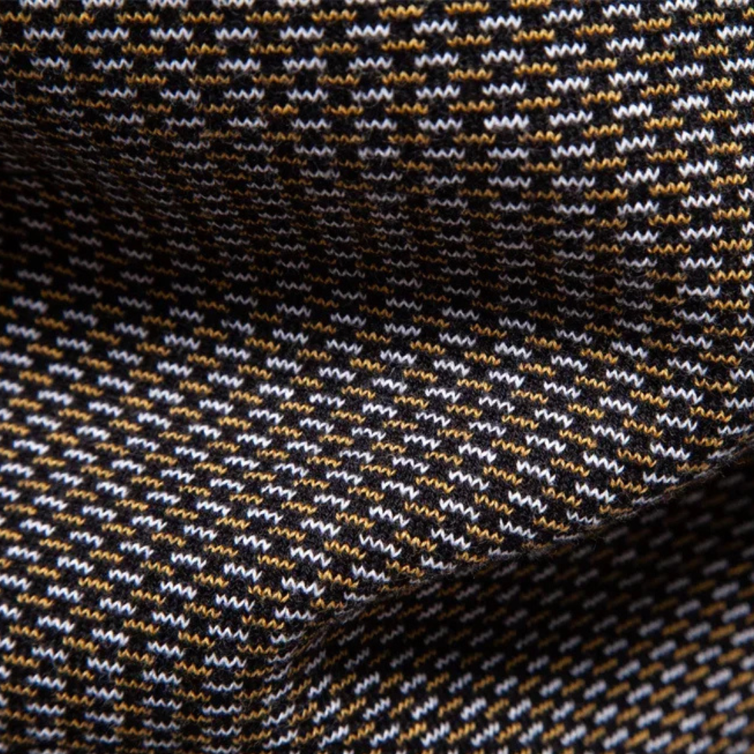 Limman - Camisola de malha jacquard com meio fecho