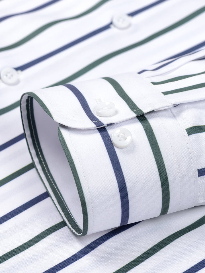 Burt - Camisa de Manga Comprida às Riscas com Botões