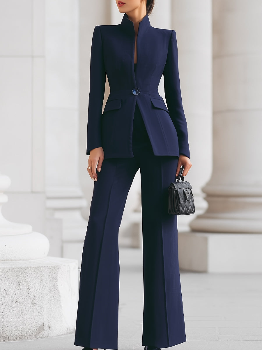 Kaelyn - Fato com Blazer de um Botão e Calças