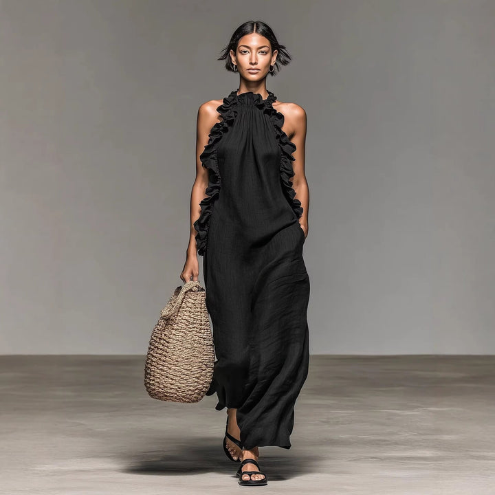Vasara - Vestido Maxi Boémio Com Folhos