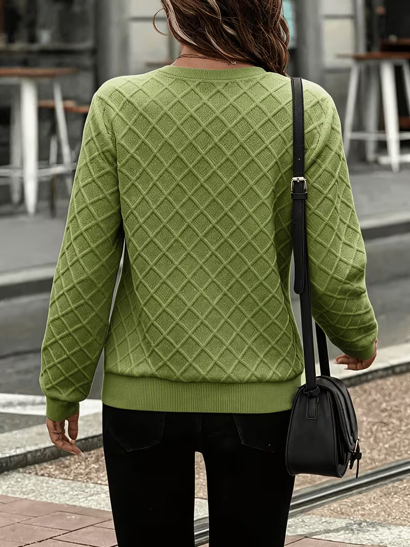Juliet - Camisola de Manga Comprida Com Textura e Gola Com Fecho