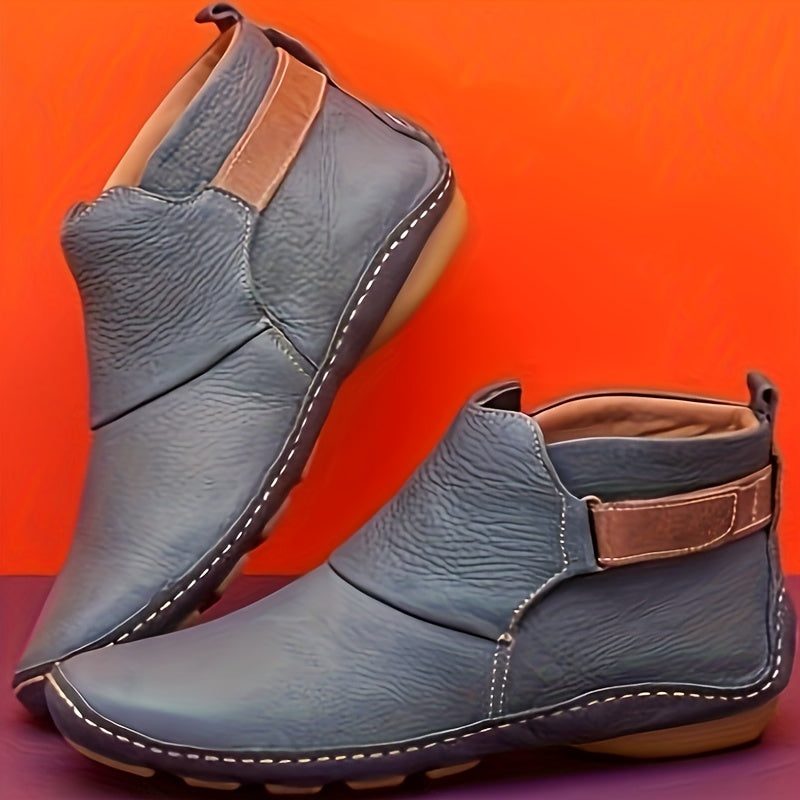 Elenya - Botas de Cano Curto em Couro Sintético