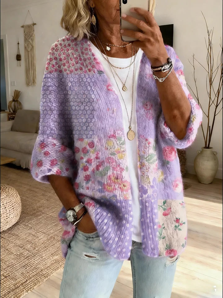 Stevena - Camisola Com Padrão Floral Elegante