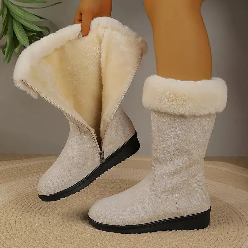 Neah - Bota Comprida E Quente Com Fecho De Correr