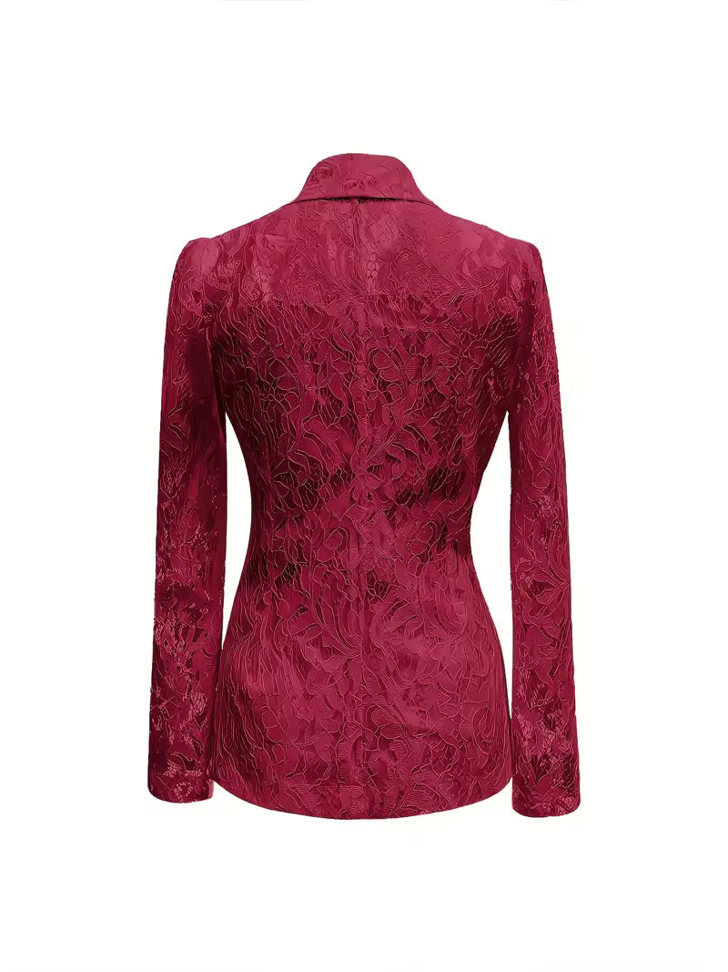 Kyliza - Blazer Floral De Primavera/Verão Com Forro