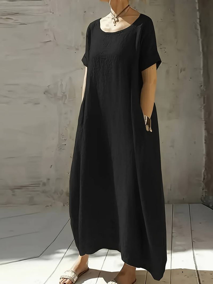 Anuradhi - Vestido Longo Casual Com Mangas Largas