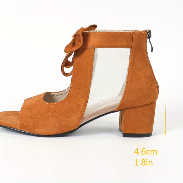 Thamali - Sapatos de Salto Alto Com Malha