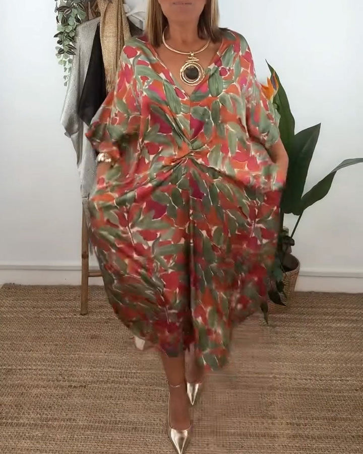 Shilisa - Vestido Com Decote Em V e Padrão Trançado