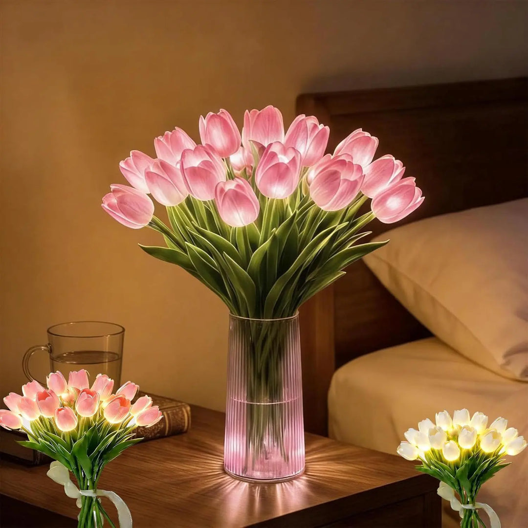 Petaluxe - Elegante Candeeiro LED Em Forma De Vaso De Flores Para Uma Decoração Acolhedora