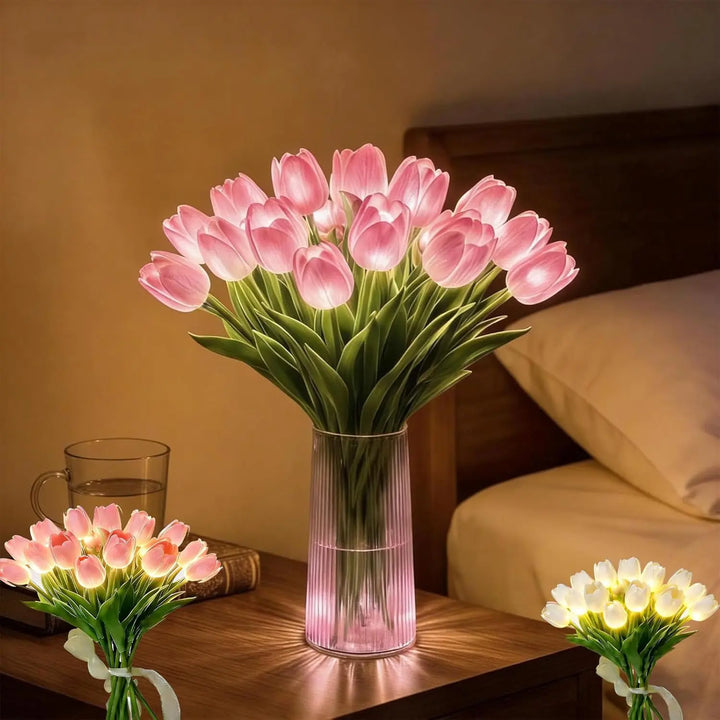 Petaluxe - Elegante Candeeiro LED Em Forma De Vaso De Flores Para Uma Decoração Acolhedora