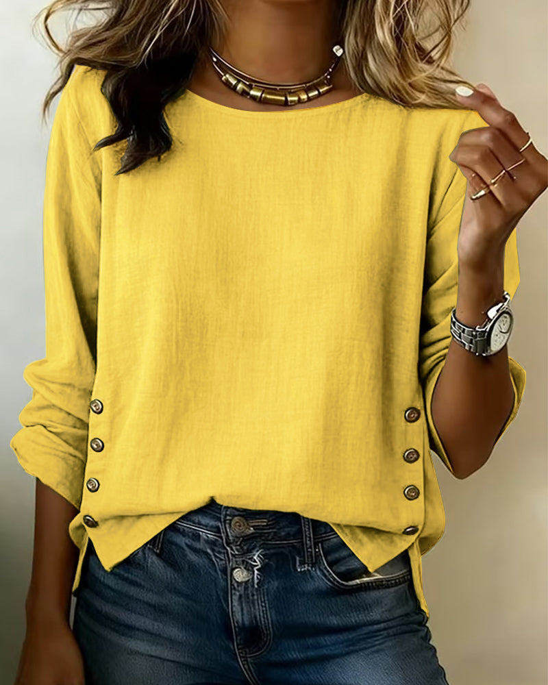 Rima - Blusa Elegante Com Botões