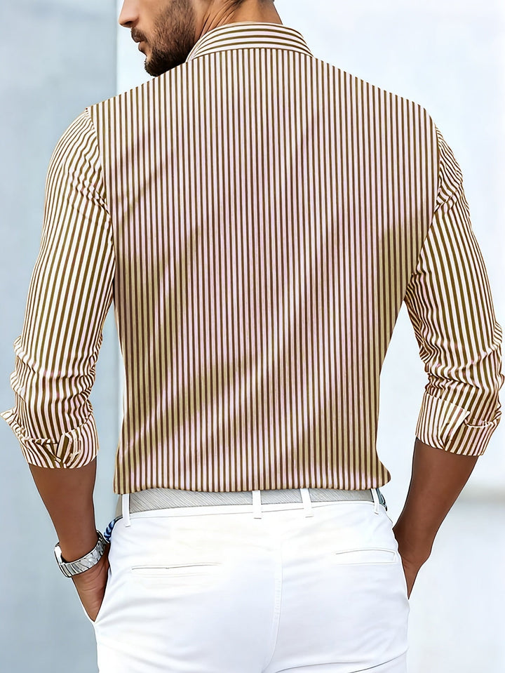 Emmerson - Camisa De Manga Comprida Às Riscas Estilo Vintage