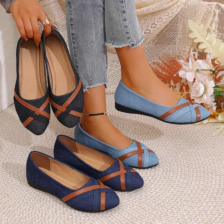 Shakina - Sapatos Confortáveis com Tiras Cruzadas