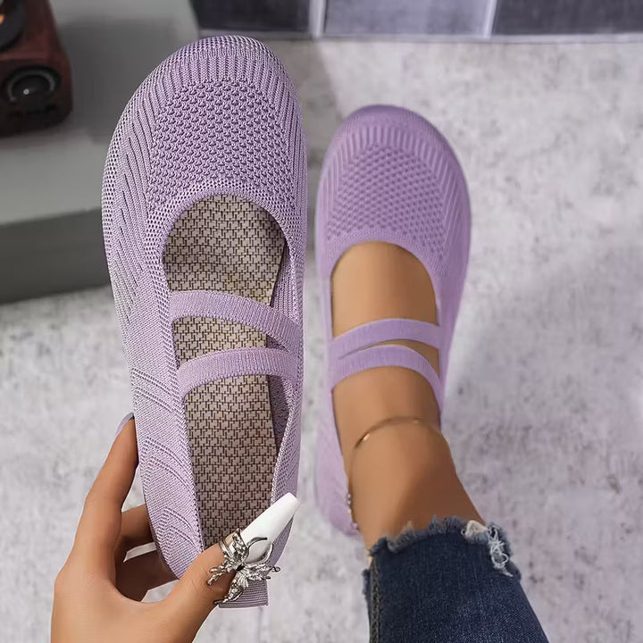 Kethryn - Sapatos Mary Jane de Malha Sem Atacadores