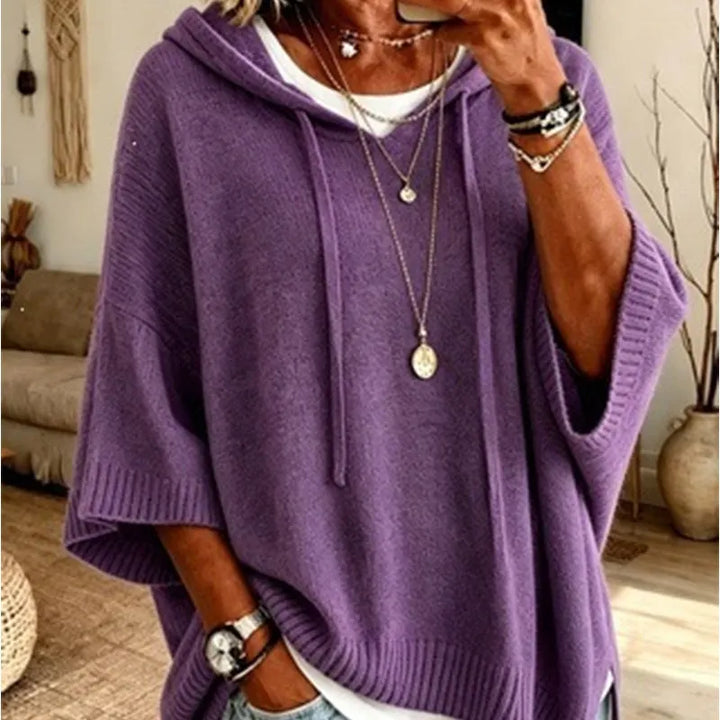Kinala - Camisola Com Capuz De Malha Oversized Com Cordão
