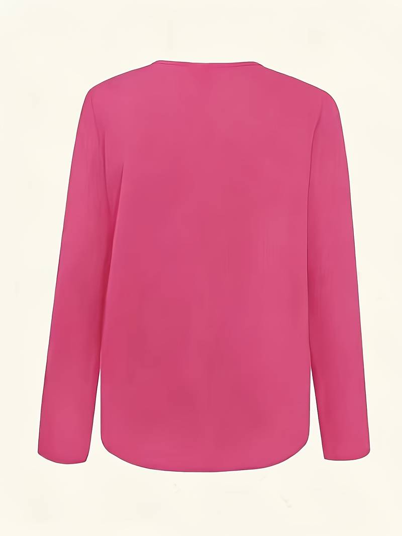 Chelsey - T- Camisa Com Decoração De Botões Na Gola Assimétrica