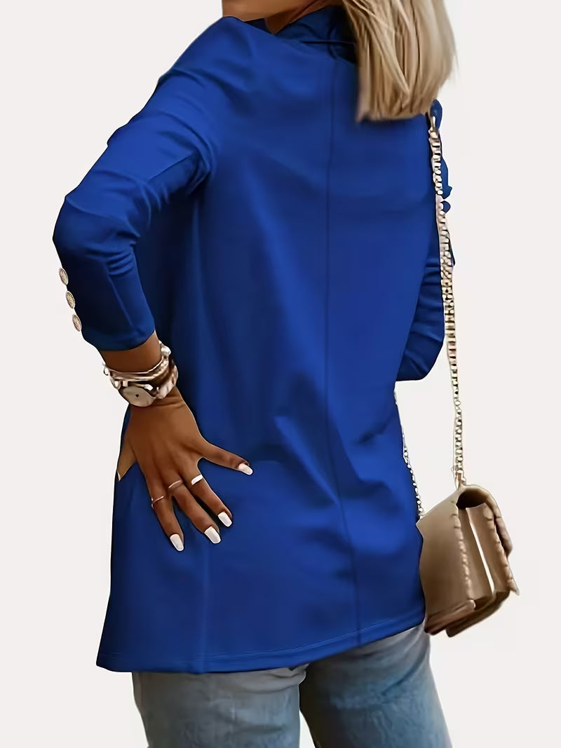 Nikia - Blazer De Manga Comprida Com Botões Decorativos