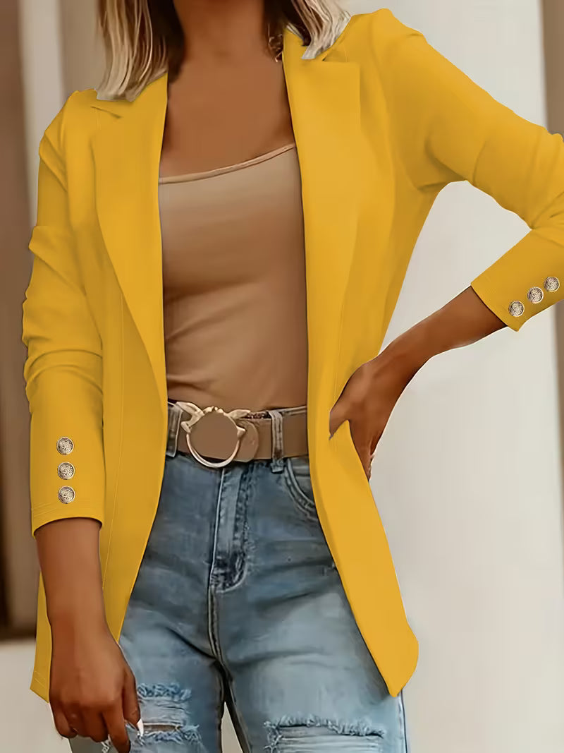 Nikia - Blazer De Manga Comprida Com Botões Decorativos