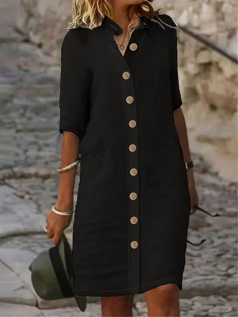 Keiniza - Vestido-Camisa De Manga Curta