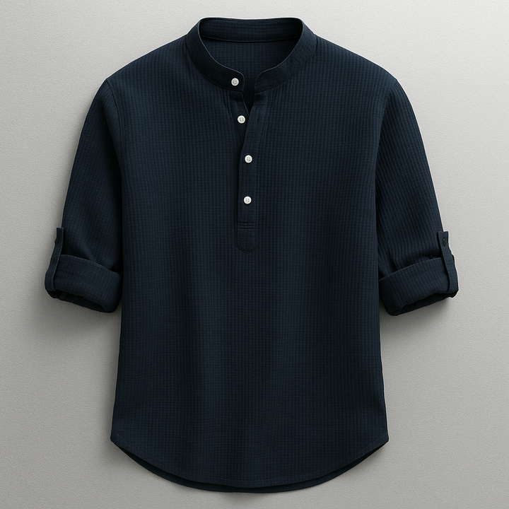 Antero - Camisa de manga Comprida com Gola Henley